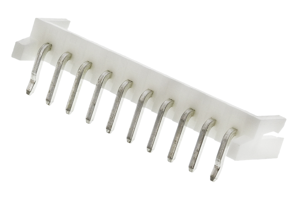 JST EH Series Right Angle Through Hole PCB Header, 10 Contact(s), 2.5 mm Pitch, 1 Row, Shrouded