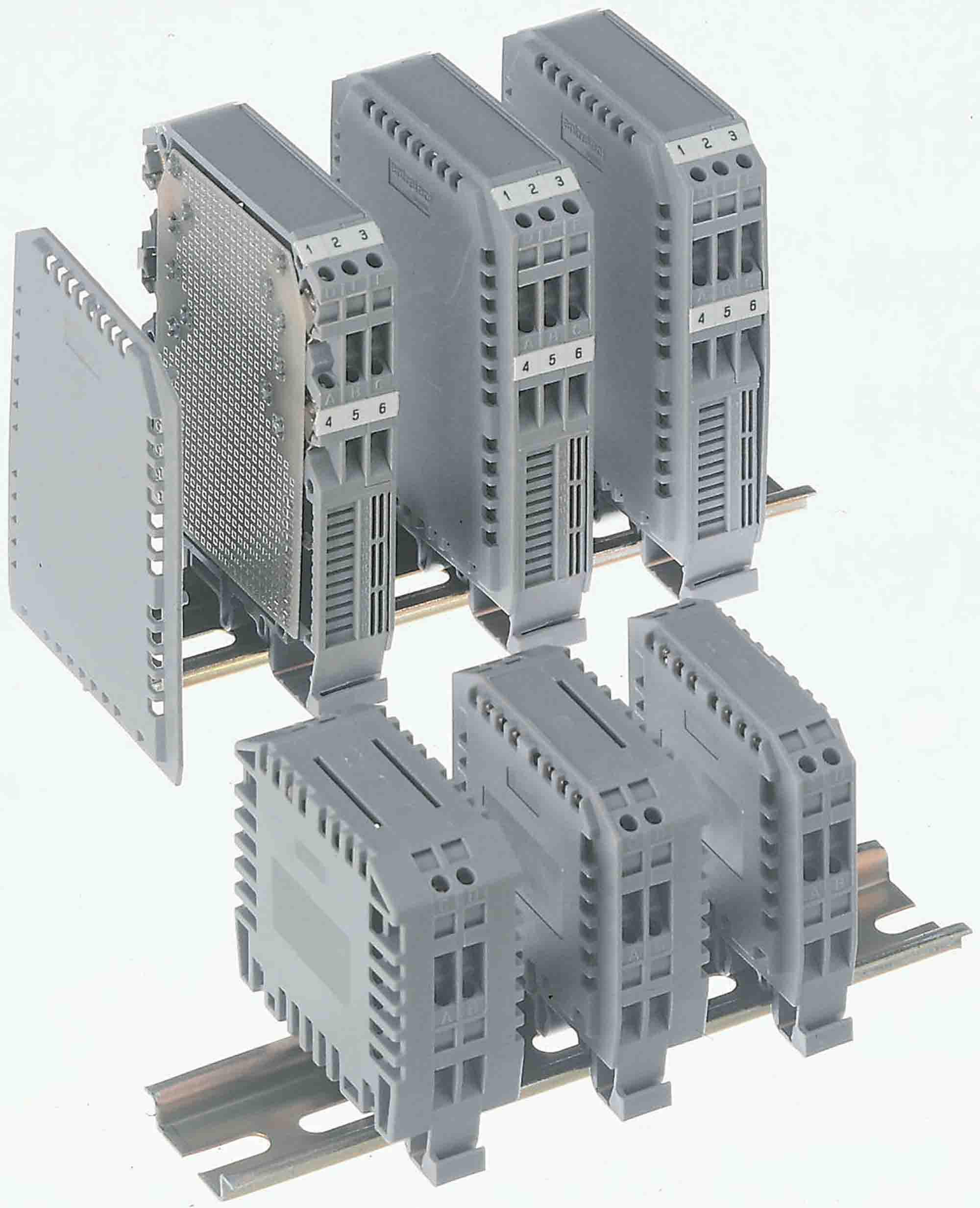 Entrelec 11 000 Series End Cover for Use with DIN Rail Terminal Blocks