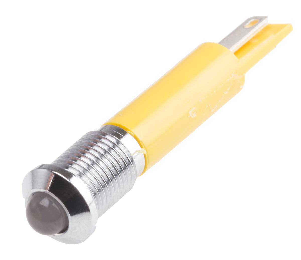 RS PRO Yellow Panel Mount Indicator, 12V, 8mm Mounting Hole Size, Solder Tab Termination, IP67