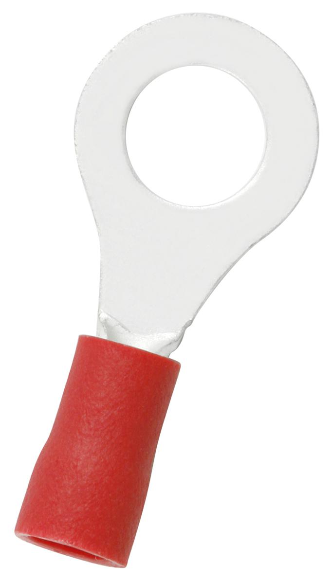 RS PRO Insulated Ring Terminal, 6.4mm Stud Size, 0.5mm² to 1.5mm² Wire Size, Red