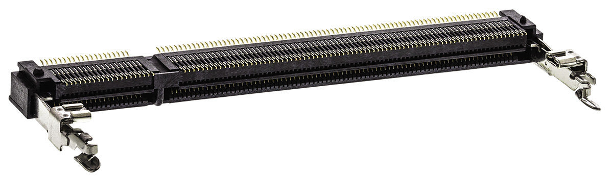 TE Connectivity 0.6mm Pitch 200 Way, Right Angle SMT Mount DDR1 DIMM Socket ,2.5 V
