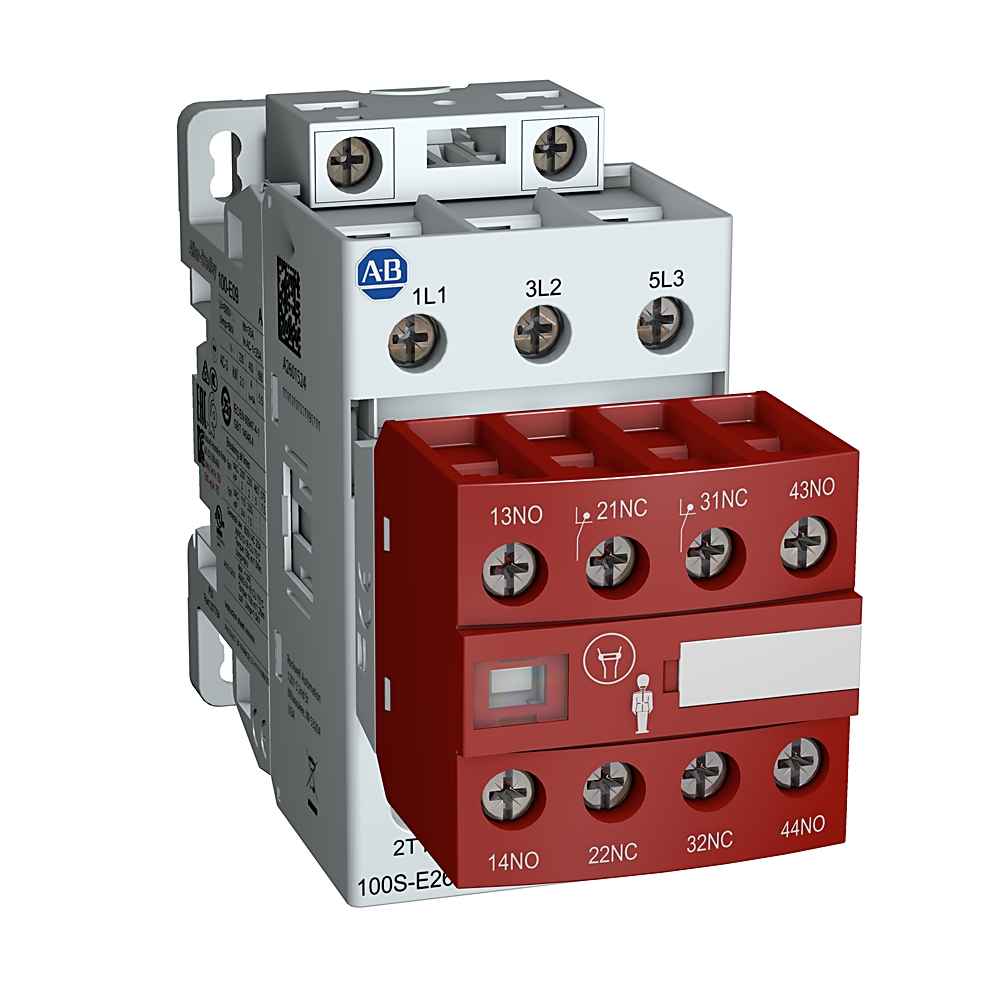 Allen Bradley 100S-E30 100S-E Safety Contactors Contactor, 24 → 60 V ac Coil, 3-Pole, 32 A, 4NC