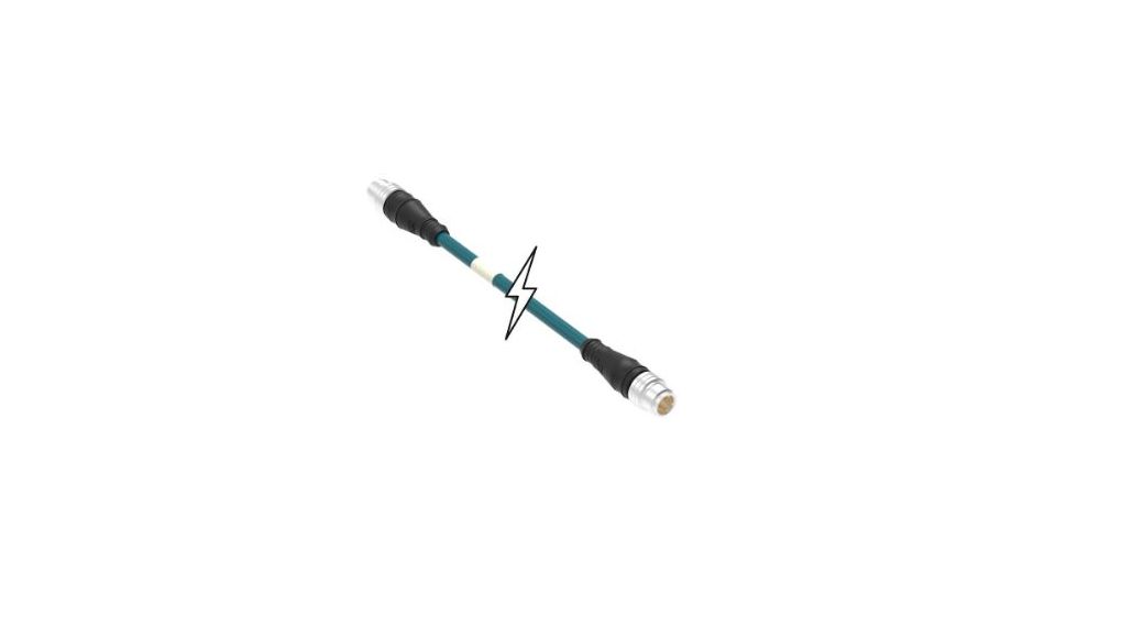 Molex Male 4 way M12 Micro Change to Male 4 way M12 Micro Change Cordset, 10 m