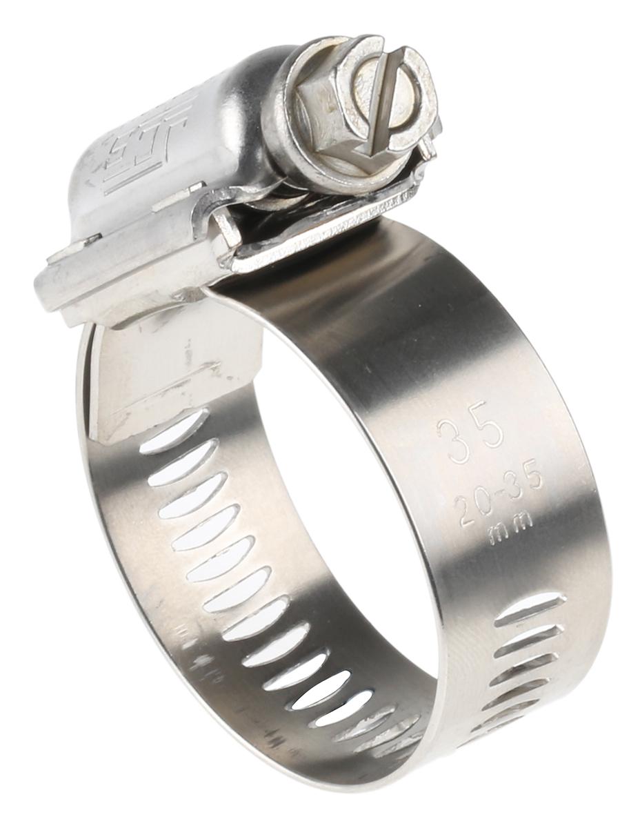 HI-TORQUE Stainless Steel Slotted Hex Worm Drive, 16mm Band Width, 20 → 35mm ID