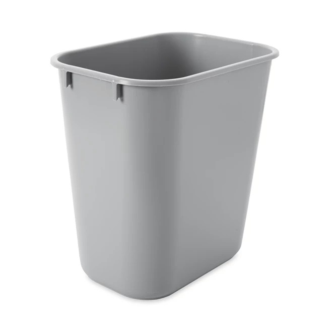 Rubbermaid Commercial Products Wastebasket 12.9L Grey Resin Waste Bin