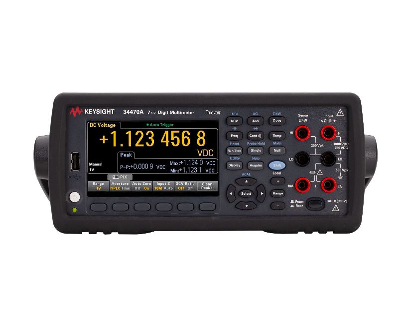 Keysight Technologies 34470A Bench Digital Multimeter, True RMS, 10A ac Max, 10A dc Max, 1000V ac Max - RS Calibrated
