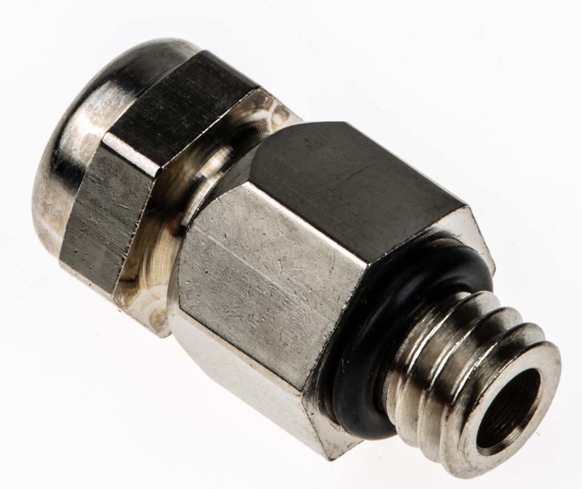 Lapp SKINDICHT Series Metallic Nickel Plated Brass Cable Gland, M6 Thread, 2mm min., 3mm max., IP68