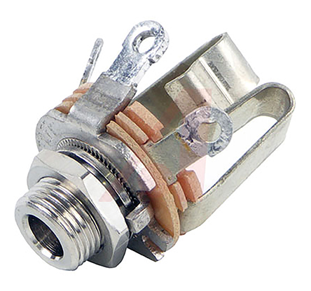 Switchcraft Jack Connector 5.34 mm Chassis Mount, Panel Mount Stereo Socket, 3Pole 1A