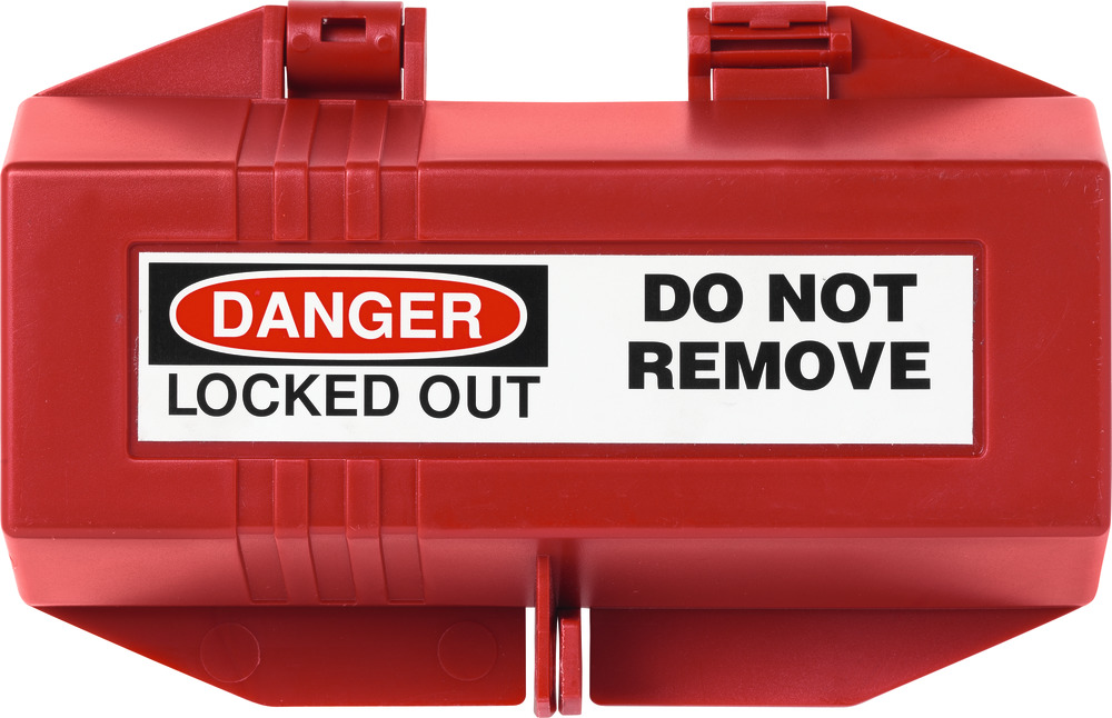 ABUS Red 1-Lock Polypropylene Industrial Plug Lock Out, 9mm Shackle, 175mm Attachment