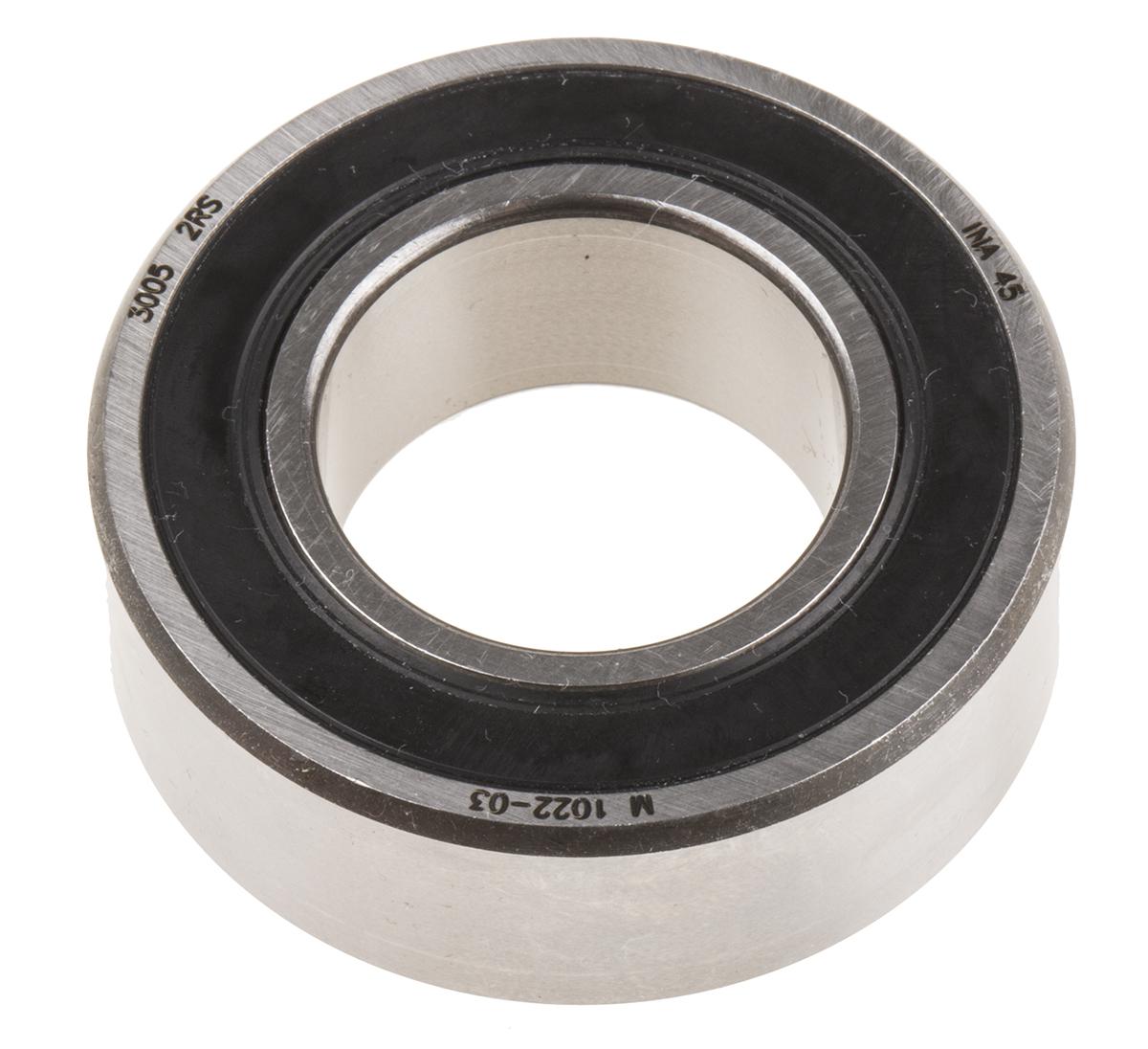 INA 3005-2RS 2 Row Ball Bearing - 25 mm ID, 47 mm OD 16 mm Race Width