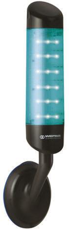 Werma Kompakt Series Clear Buzzer Signal Tower, 3 Lights, 24 V dc, Wall Mount