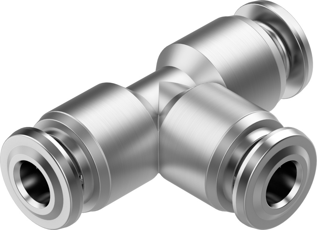 Festo NPQR Series T Fitting, Push In 4 mm to Push In 4 mm, Tube-to-Tube Connection Style, 8085716