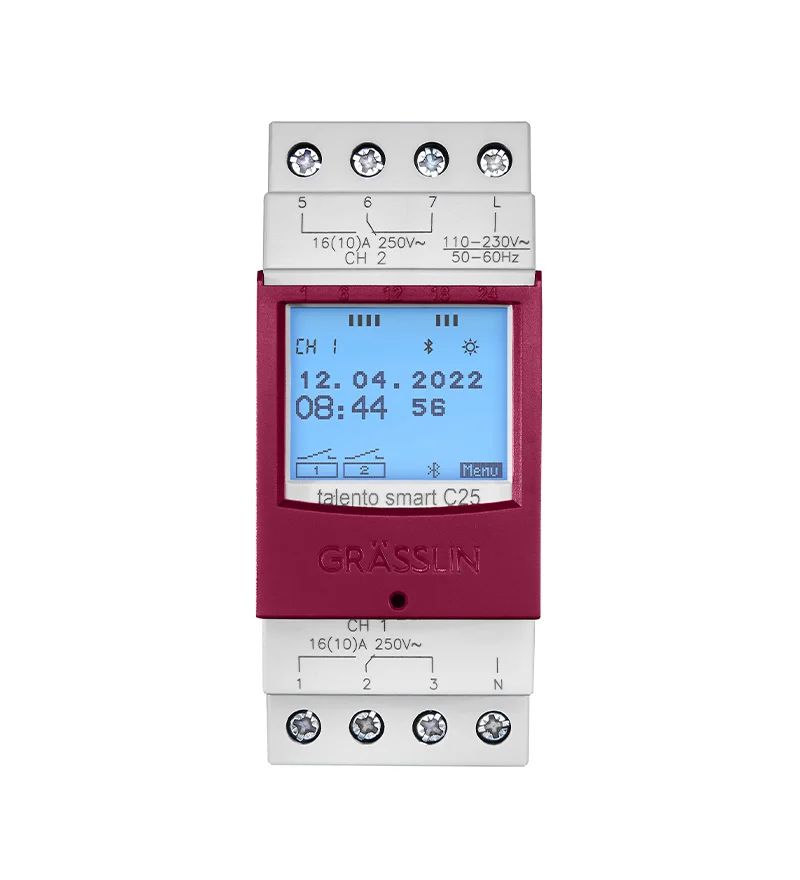 Grasslin Analogue DIN Rail Time Switch 110 → 230 V ac, 2-Channel
