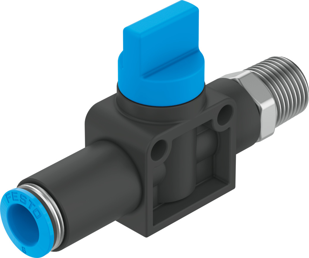 Festo Manual 3/2 Bistable Pneumatic Manual Control Valve HE-3-1/8-QS-6 Series, R 1/8, 1/8, 153479