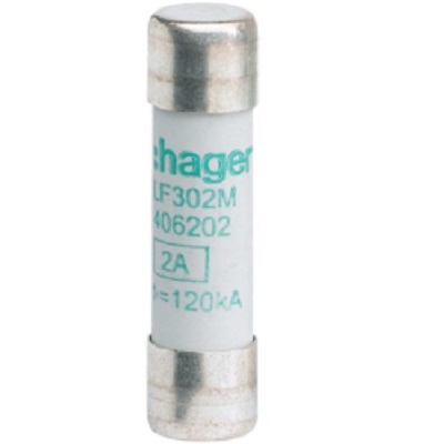 Hager 2A Cartridge Fuse, 10 x 38mm