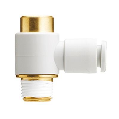SMC KQ2 Series Hexagon Socket Head Male Connector, 6 mm to R 1/8 Male, Threaded-to-Tube Connection Style, KQ2VS06-01NS