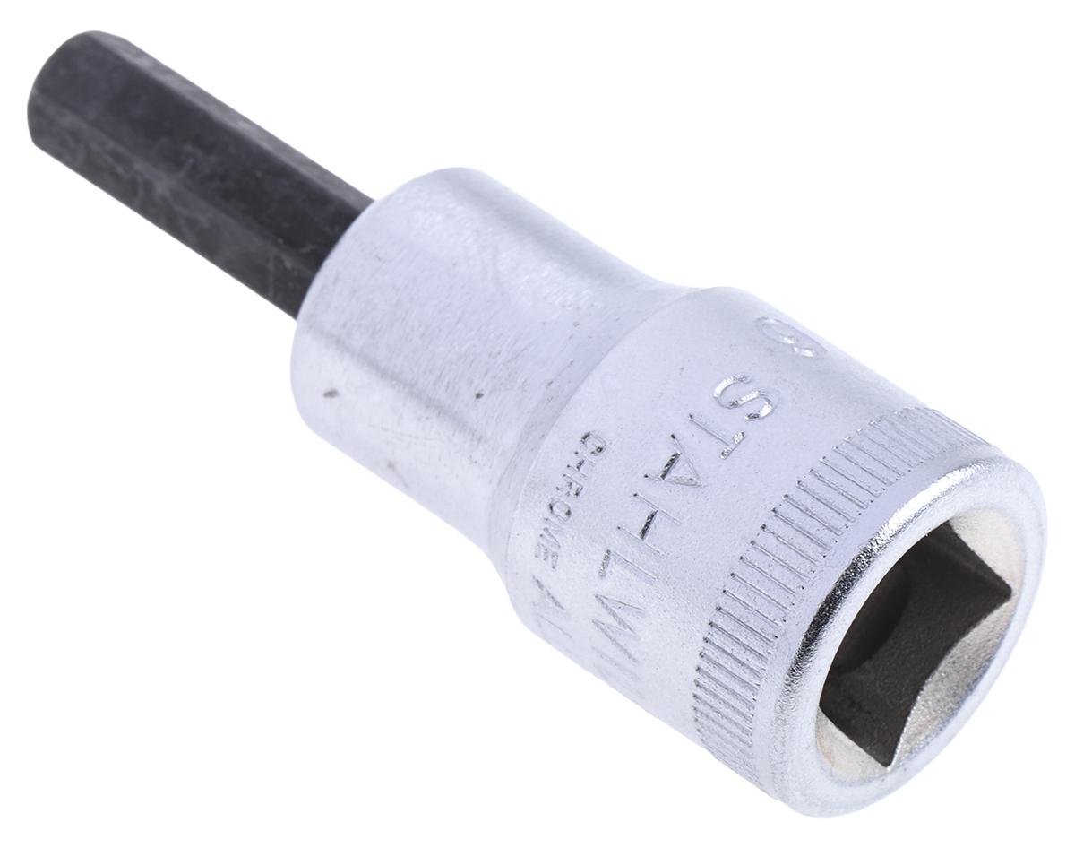 STAHLWILLE 3/8 in Drive Bit Socket, Hex Bit, 6mm, 52 mm Overall Length