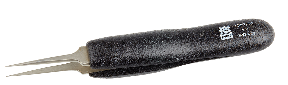 RS PRO 115 mm, Stainless Steel, ESD Tweezers