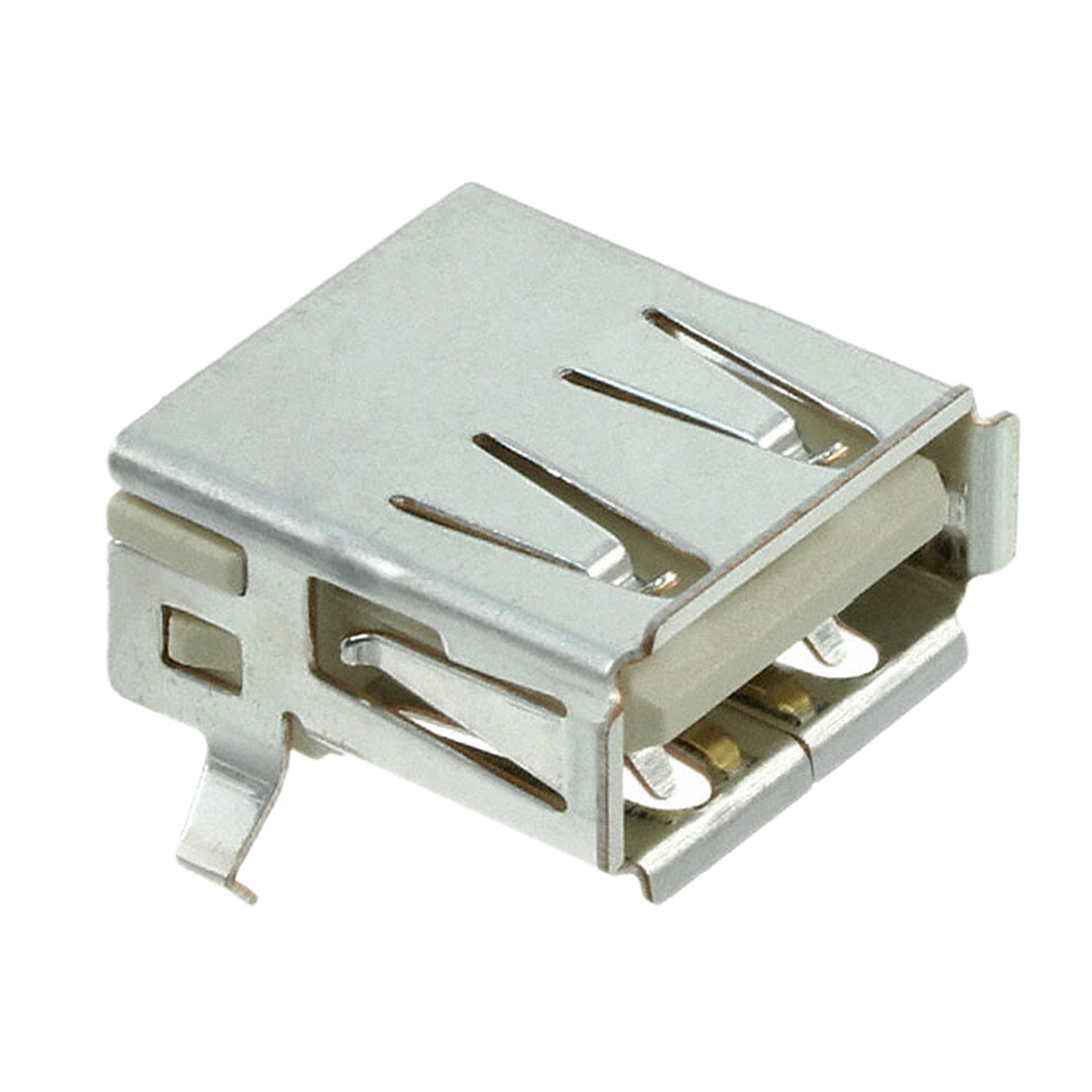 TE Connectivity Right Angle, PCB Mount, Socket- Single Port Type A 2.0 USB Connector