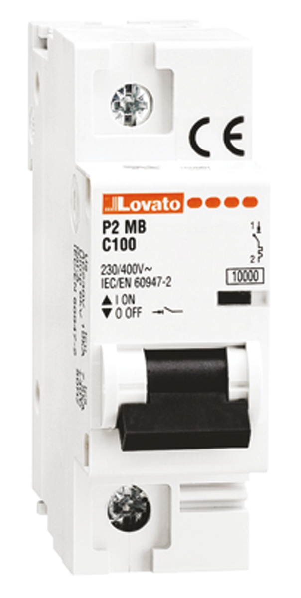Lovato ModuLo P2MB MCB, 1P, 125A Curve C, 230V AC, 60V DC, 10 kA Breaking Capacity