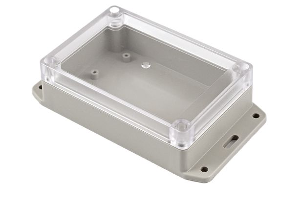 Hammond RP Series Light Grey ABS General Purpose Enclosure, IP65, Flanged, Clear Lid, 125 x 85 x 40mm
