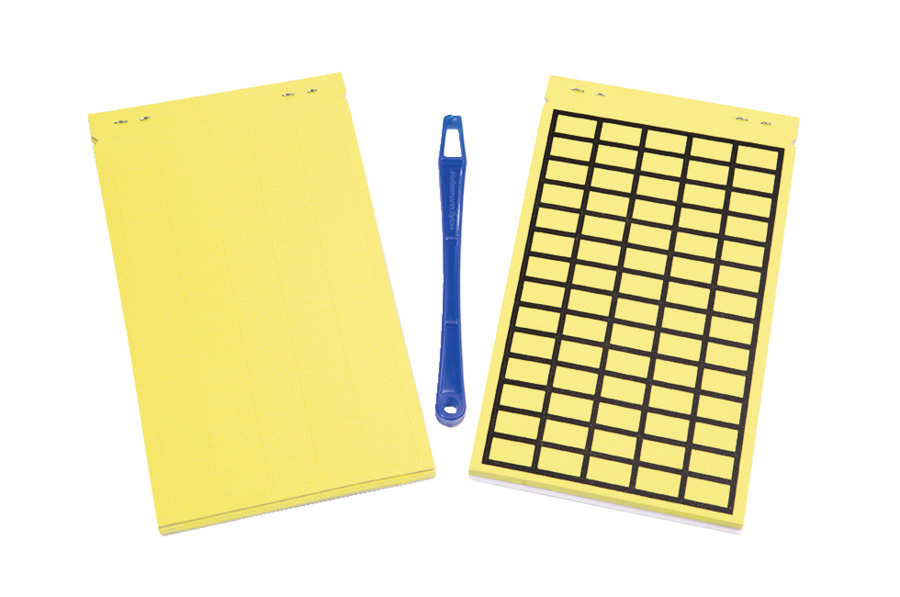 HellermannTyton HELASIGN Rubber Adhesive Cable Marker, Yellow, 598-12127 TAG121B-270-YE-270-YE