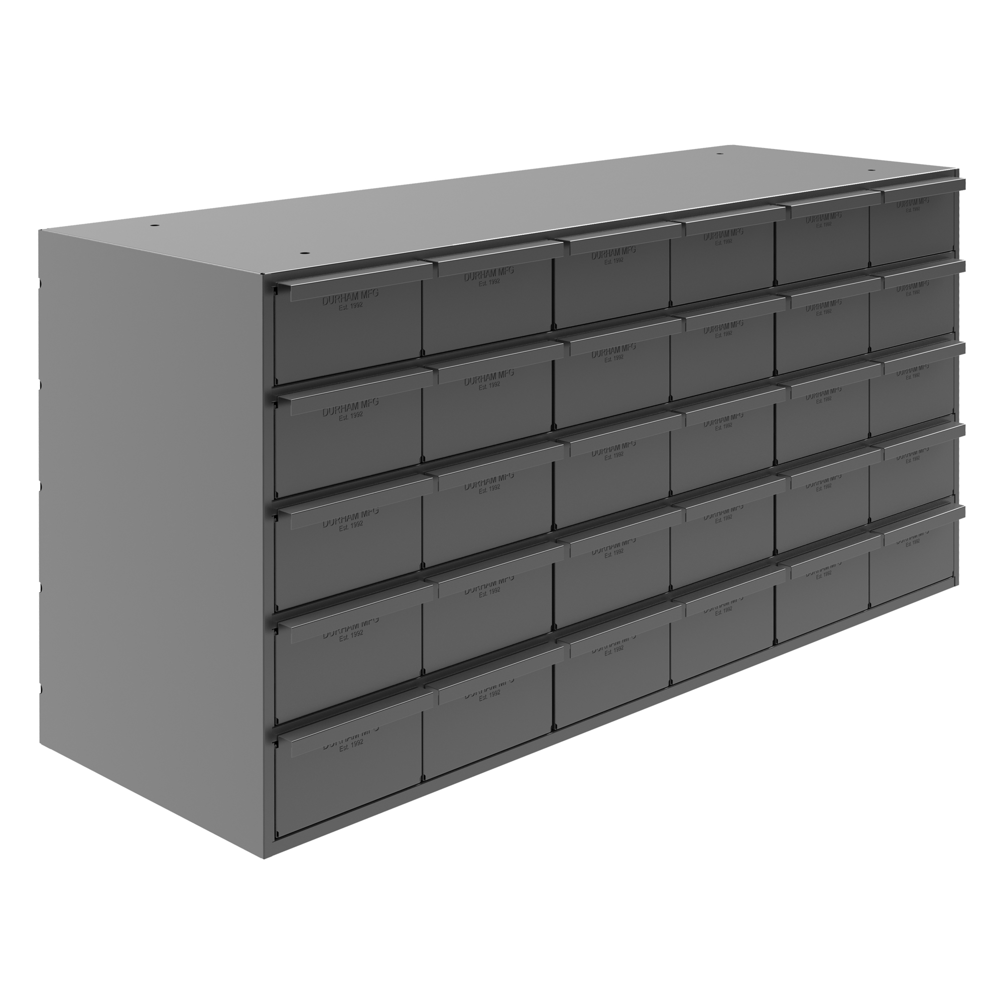 Durham 30 Drawer Storage Unit, Steel, 365mm x 857mm x 295mm, Grey