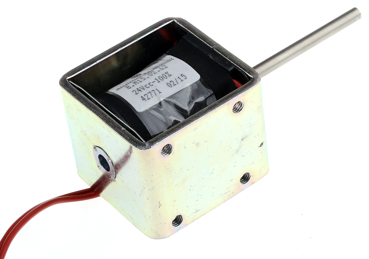 Mecalectro Linear Solenoid, 24 V dc, 1 → 15N, 50.8 x 49 x 41.3