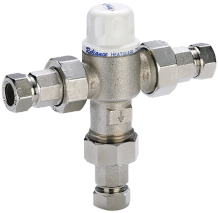 Reliance Cast Gun Metal Thermostatic Mixing Valve, 22mm BSP