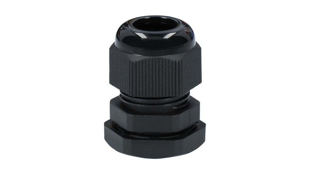 RND RND 465 Series Black Nylon Cable Gland, M32 Thread, 12mm min., 21mm max., IP68
