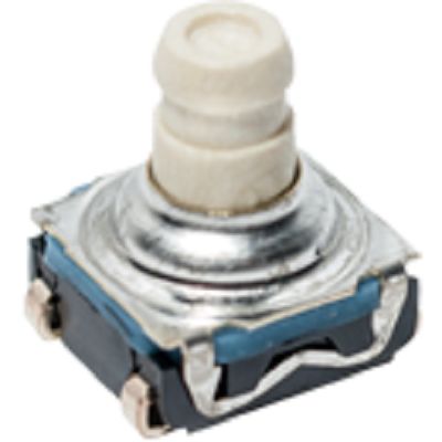C & K IP67 Silver Plunger Cap Tactile Switch, SPST 10 mA Surface Mount