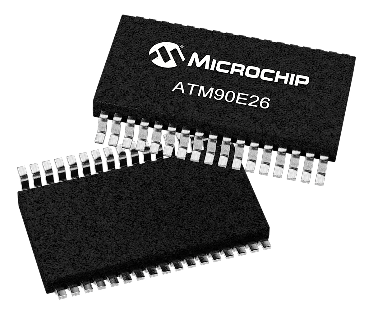 Microchip 16 bit Energy Meter IC 28-Pin SSOP, ATM90E26-YU-B