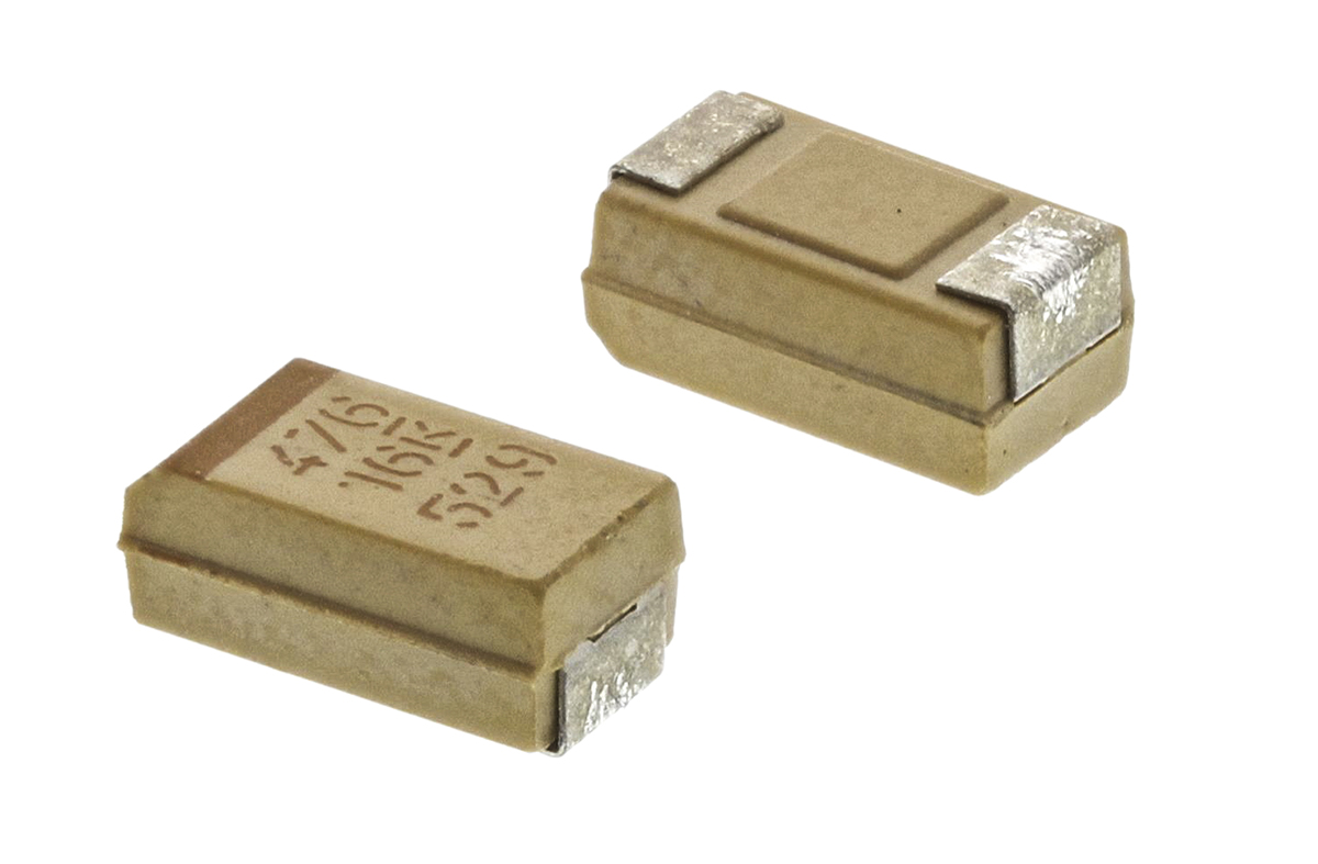 KEMET 47μF MnO2 Tantalum Capacitor 16V dc, T491 Series