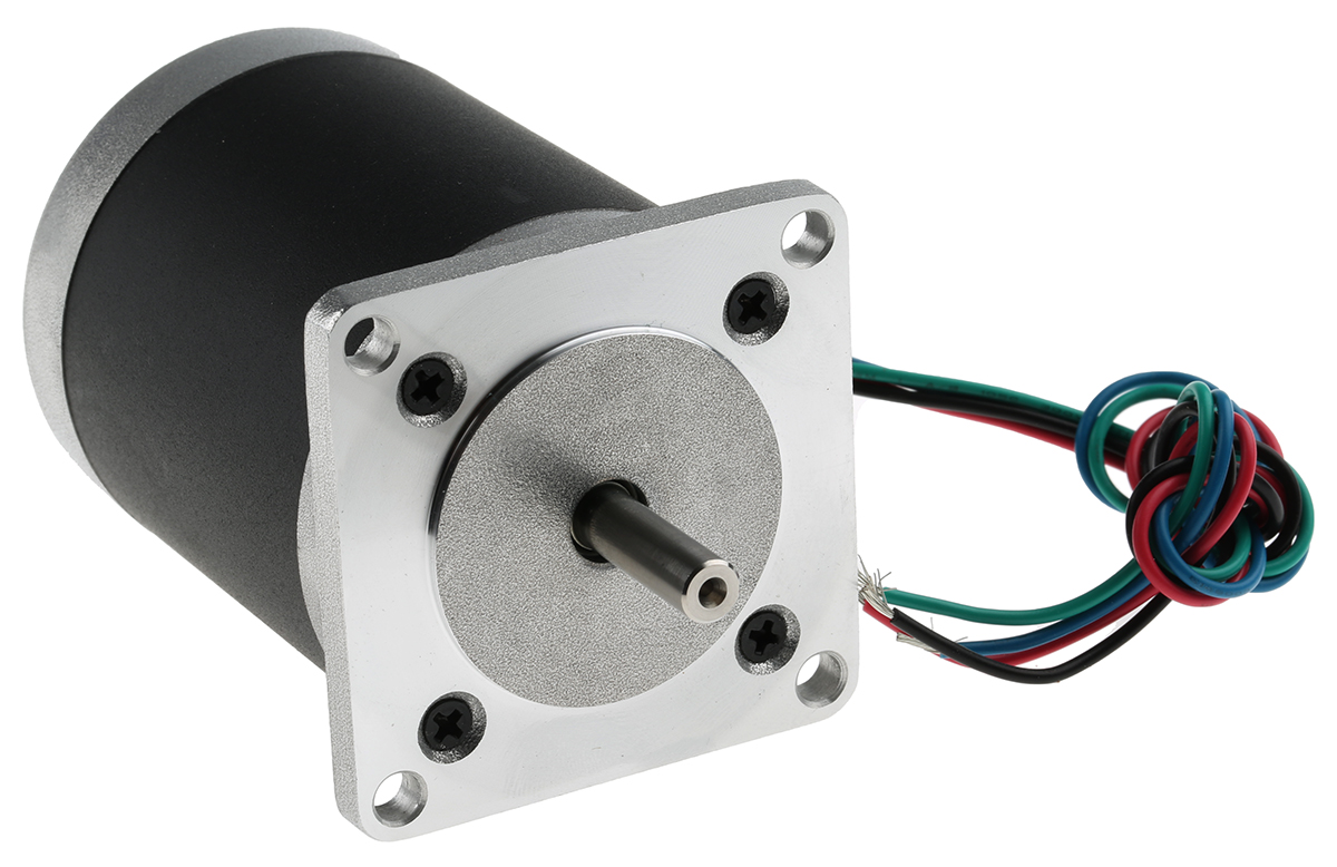 RS PRO Hybrid Stepper Motor, 2.8 V, 1.8°, 56.4 x 56.4mm Frame, 6.35mm Shaft