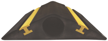 RS PRO 4.5m Black/Yellow Cable Cover in Rubber, 23mm Inside dia.