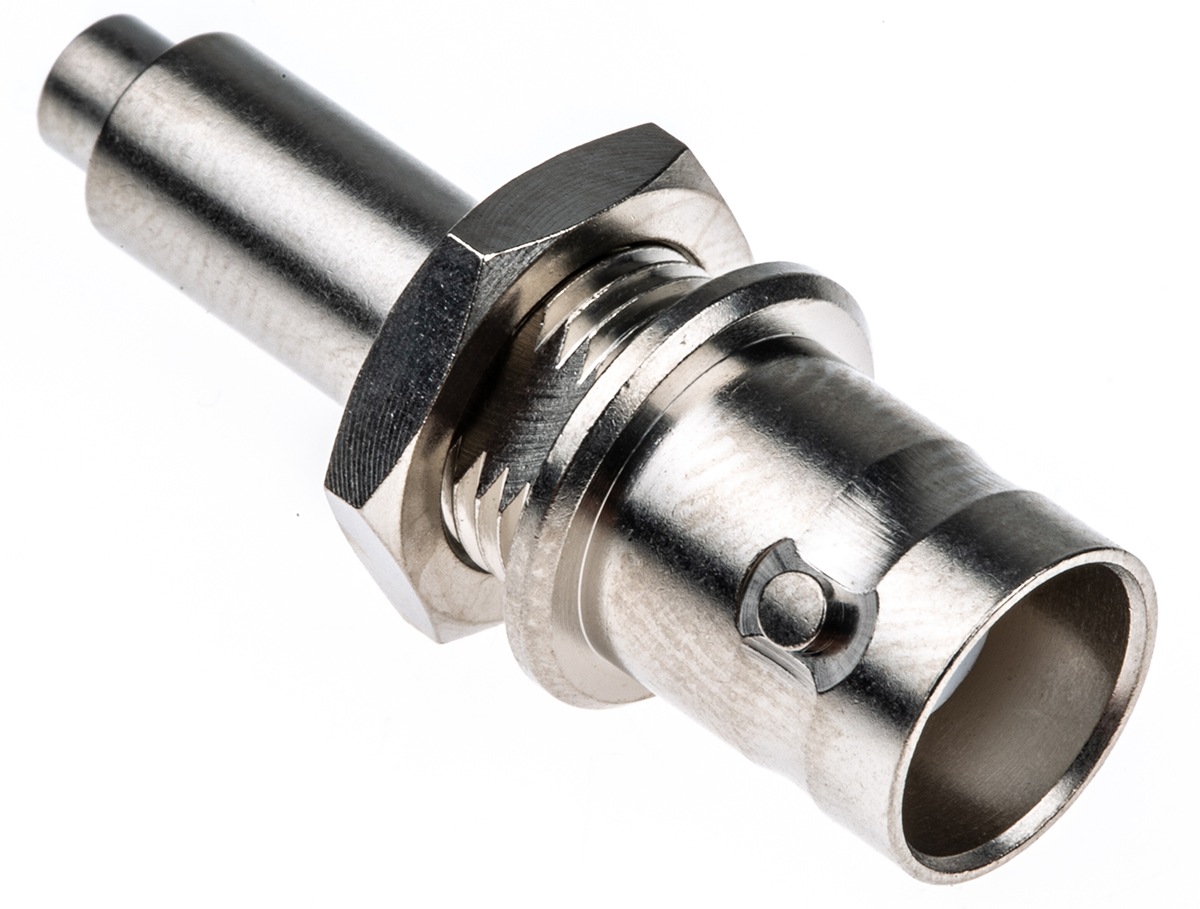 Radiall, Jack Panel Mount BNC Connector, 50Ω, Crimp Termination, Straight Body