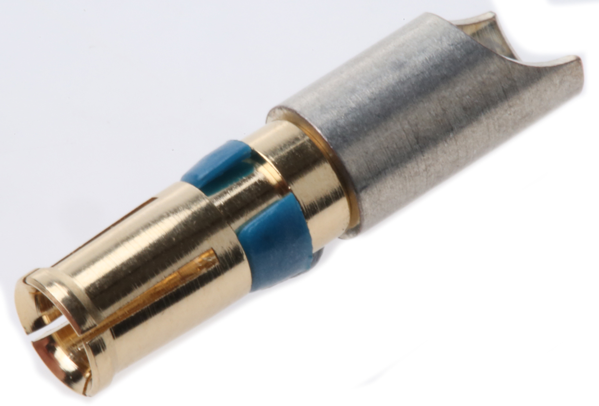 Amphenol Communications Solutions, DW Series, Female Solder D-Sub Connector Power Contact, Gold over Nickel Power, 8 AWG