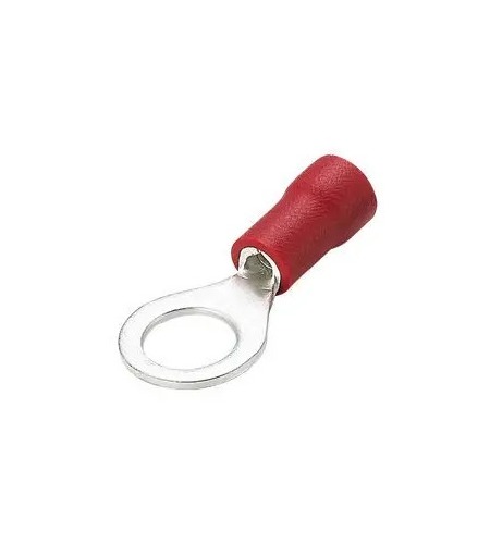 RS PRO Insulated Ring Terminal, M8 Stud Size, Red