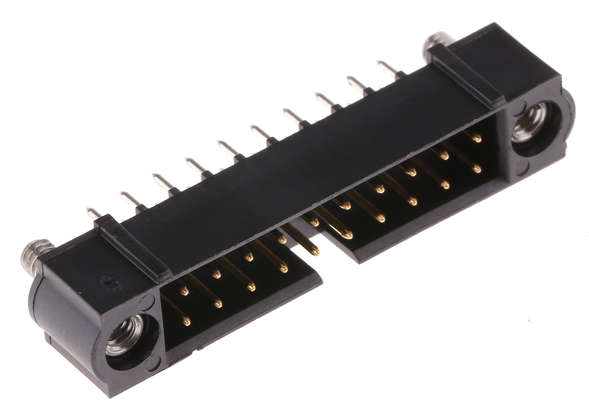 HARWIN Datamate J-Tek Series Straight Through Hole PCB Header, 20 Contact(s), 2 mm Pitch, 2 Row, Shrouded