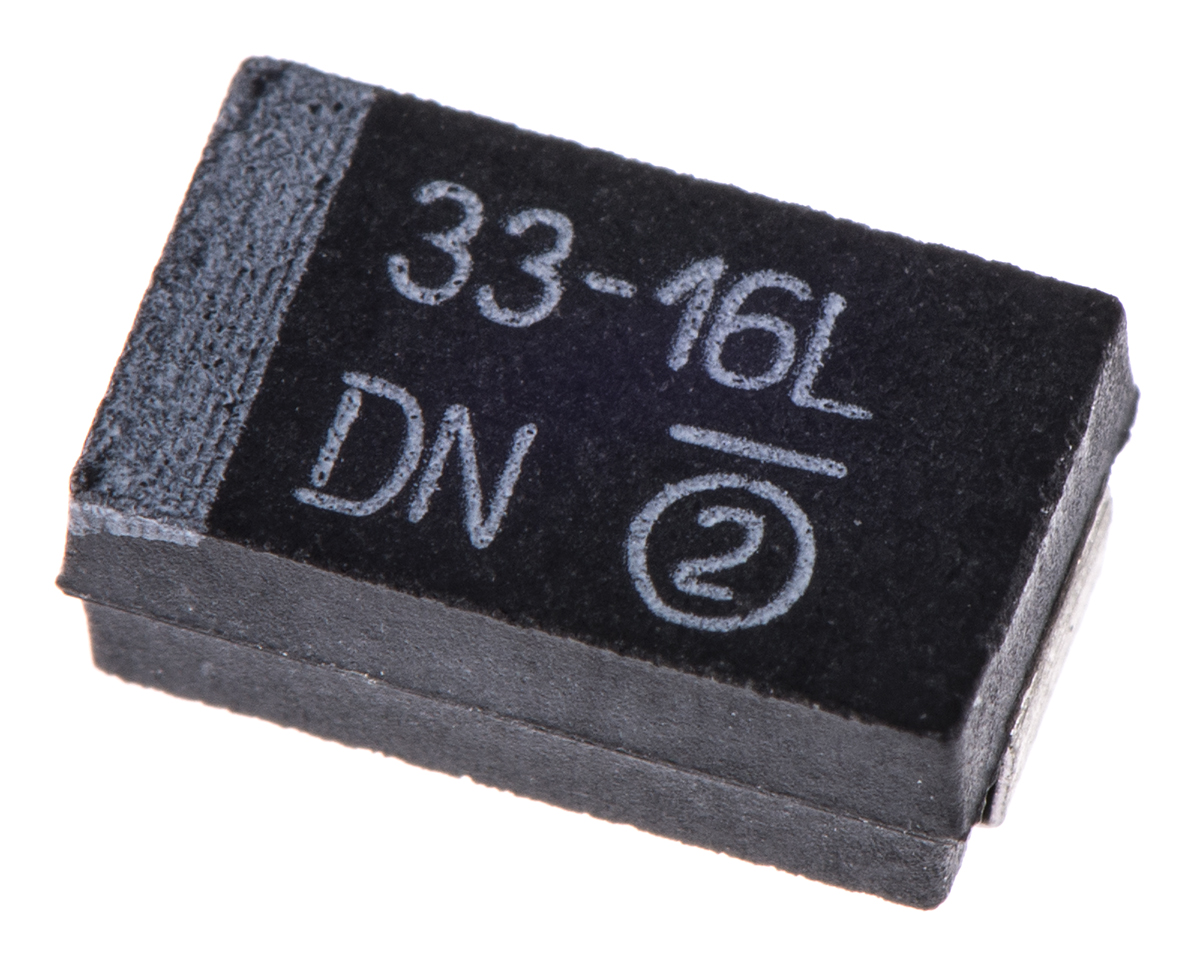 Vishay 33μF MnO2 Tantalum Capacitor 16V dc, 293D Series