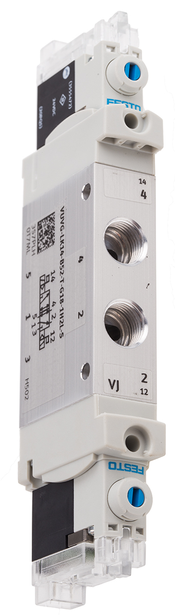Festo 5/2 Solenoid Valve - Solenoid/Solenoid G 1/8 VUVG Series 24V dc, 8042564