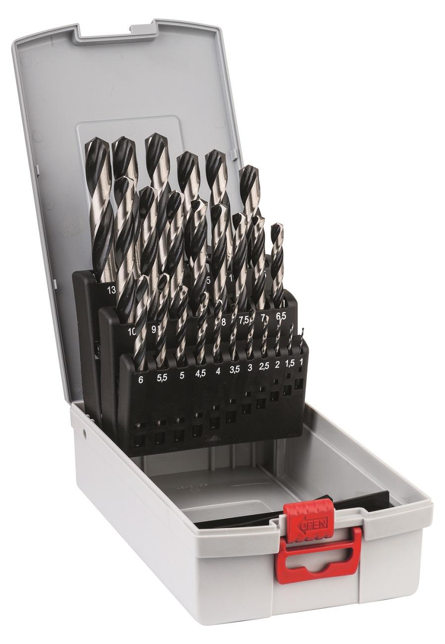 Bosch 25-Piece Twist Drill Bit Set Set for Metal, 13mm Max, 1mm Min