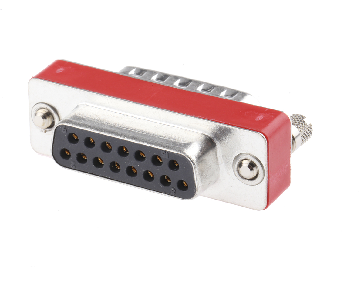 Wurth Elektronik D Sub Adapter Male 15 Way D-Sub to Female 15 Way D-Sub