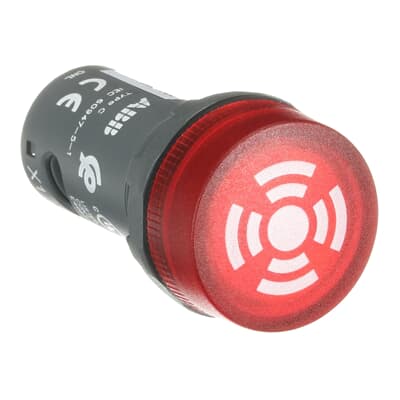 ABB, Compact, Panel Mount Red LED Buzzer, 22mm Cutout, Round, 230V