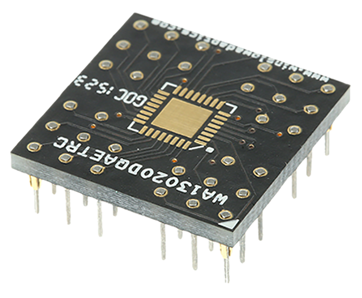 Winslow Straight Through Hole Mount 0.5 mm, 2.54 mm Pitch IC Socket Adapter, 32 Pin Female QFN to 32 Pin Male PGA
