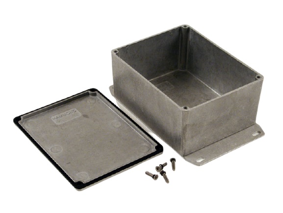 Hammond 1590 Series Die Cast Aluminium Alloy Enclosure, IP65, Flanged, 119 x 94 x 56mm