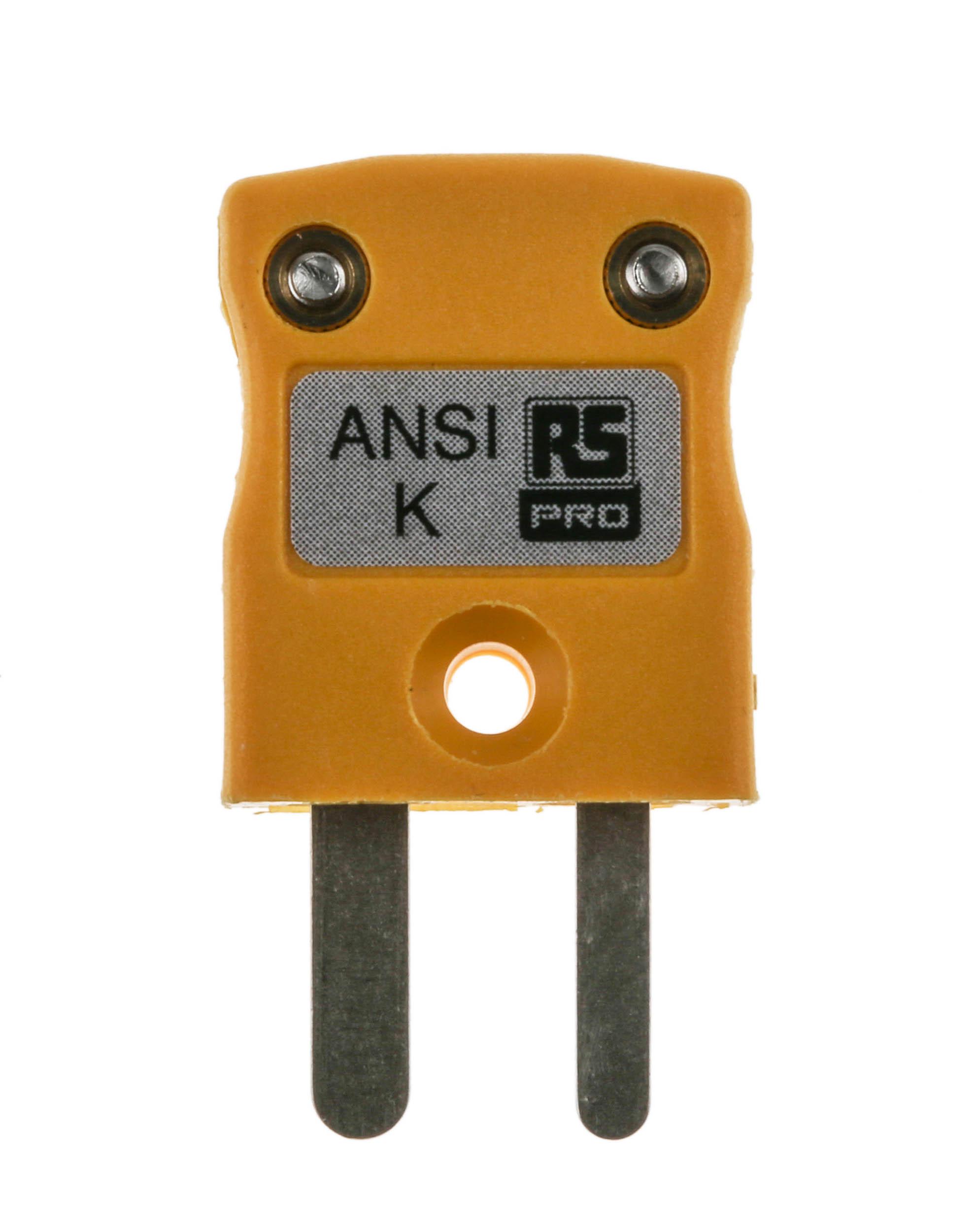 RS PRO Miniature Thermocouple Connector for Use with Type K Thermocouple, 4mm Probe, ANSI, RoHS Compliant Standard