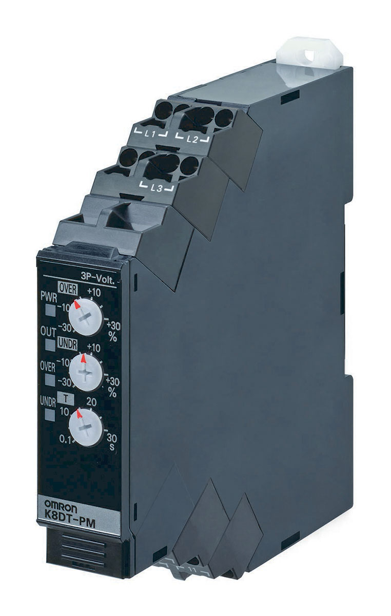 Omron Phase, Voltage Monitoring Relay, 3 Phase, SPDT, DIN Rail