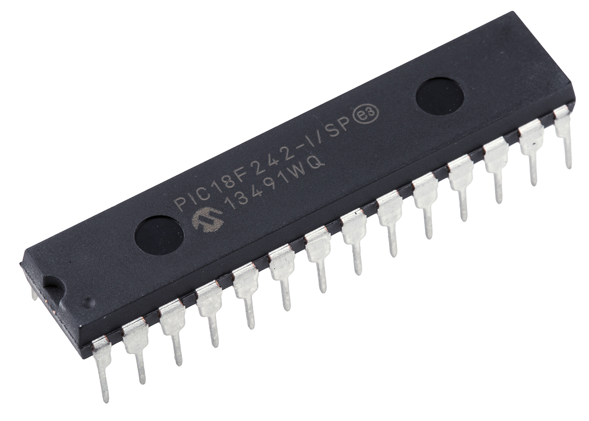 Microchip PIC18F242-I/SP, 8 bit PIC, PIC18F242 Microcontroller, 40 MHz, 16kB FLASH, 28-Pin SPDIP