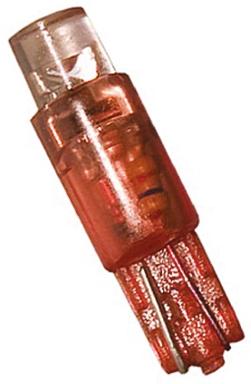 JKL Components Red LED Indicator Lamp, 24V, Wedge Base, 4.5mm Diameter